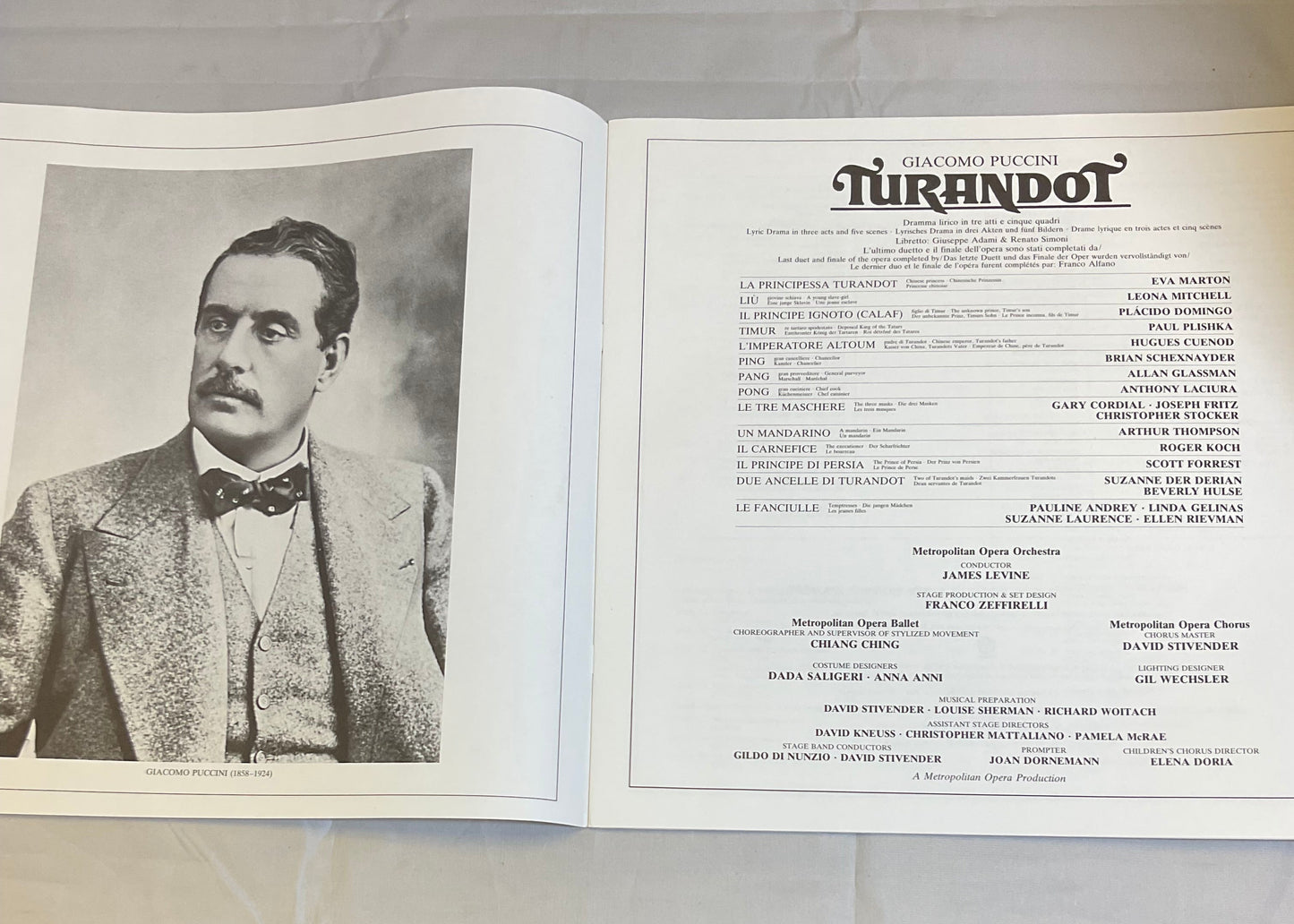 Giacomo Puccini Turandot The METROPOLITAN laser disc