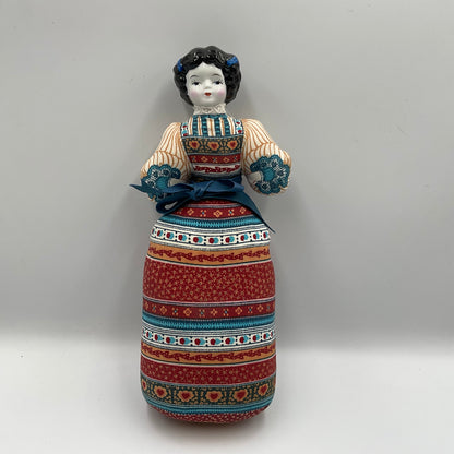 The American Heritage - Vintage pincushion Folk - style cloth doll