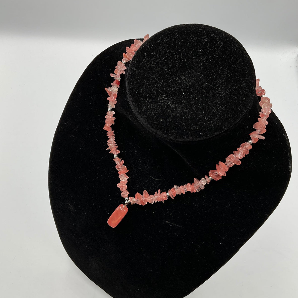 Pink Glass Stone Designed Necklace
