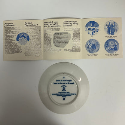 Julen Vintage 1975 Porsgrund Norway Christmas Decorative Wall Plate Original Box