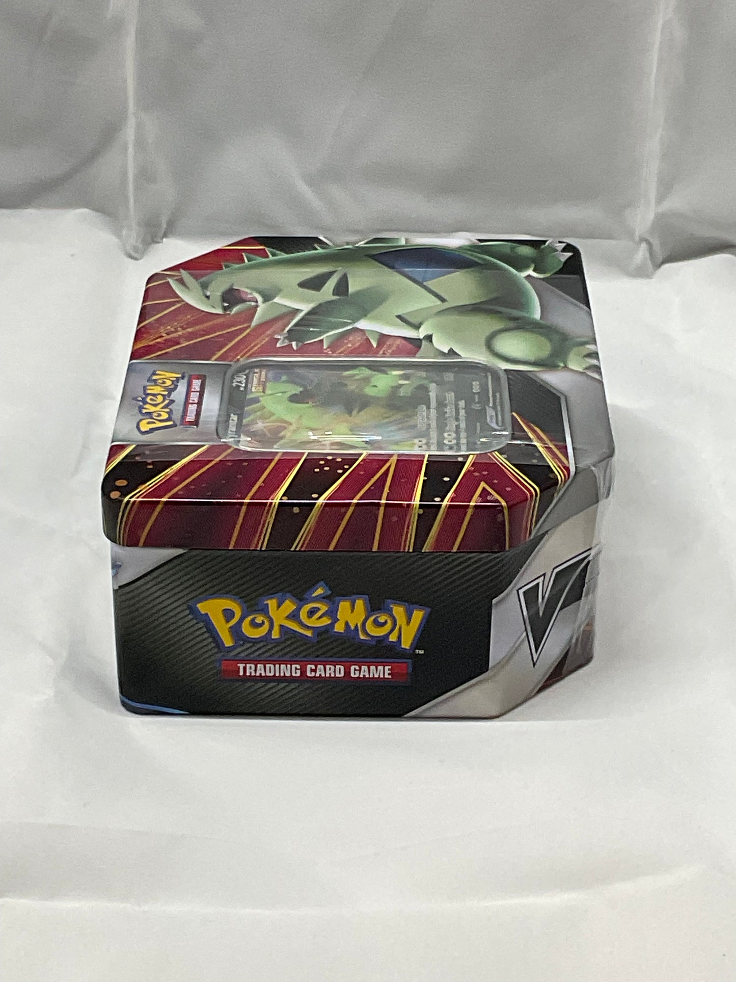 Pokemon Tyranitar V Strikers TCG Tin 5 Booster Packs Rare Foil Trading Card Game New Factory Sealed