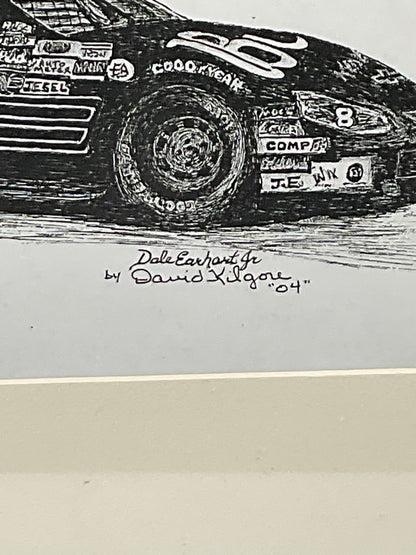 Dale Earnhardt Jr. #8 NASCAR Framed Racing Art Print by David Kilgore 2004
