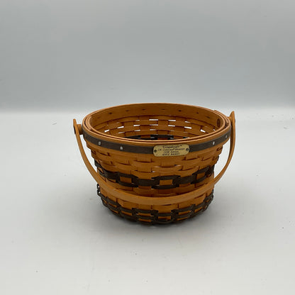 Small Round Wooden Longaberger Apple Basket