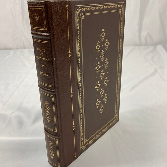 Essays by Michel de Montaigne Vintage 1982 The Franklin Library Leather Bound Hardcover Book