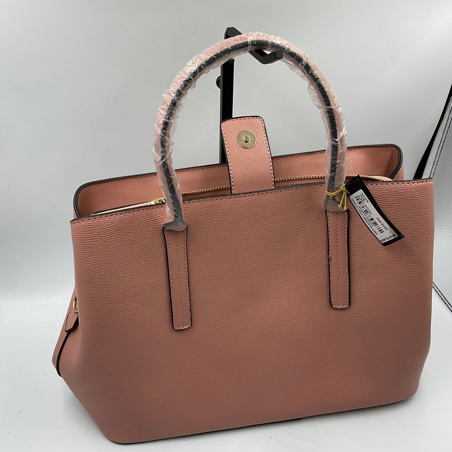 Bebe Sakura Women's Rose Gold Pink Satchel Handbag Purse Tote NWT