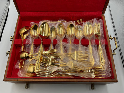 Golden Silverware Set