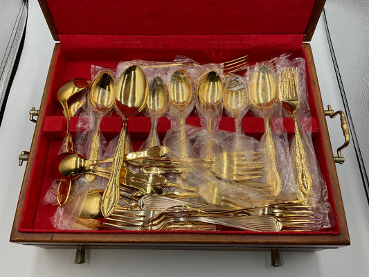 Golden Silverware Set