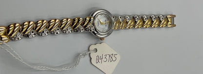 Gruen Two Tone Braided Band Watch NEW BATTERY