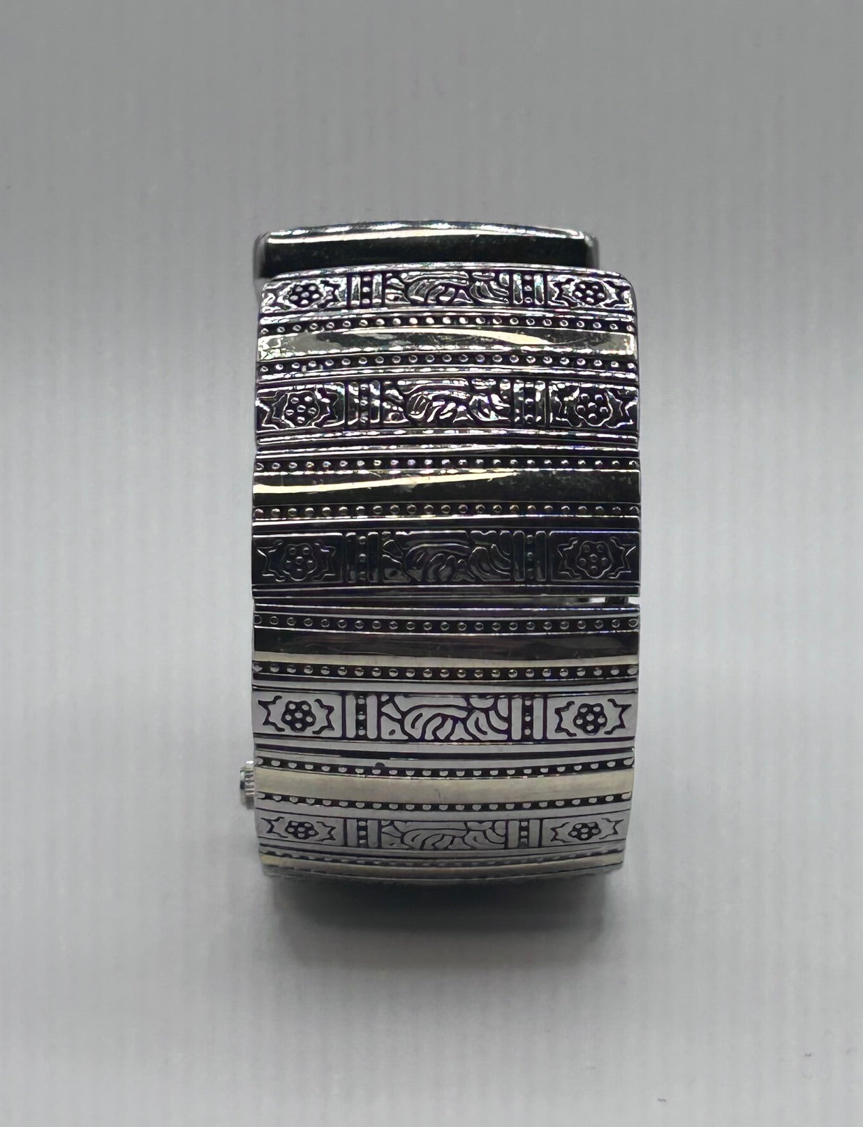 Chicos Women’s Watch Silvertone Cuff Bracelet Style Quartz Japan Movement