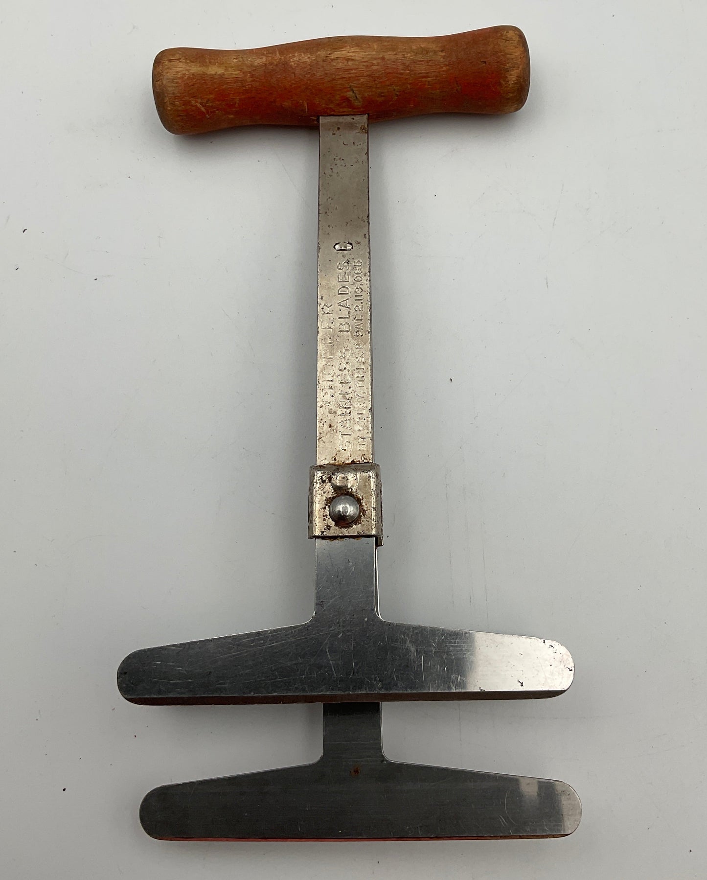 Vintage Kitchen Utensil Foley Food Chopper With 3 Stainless Steel Blades
