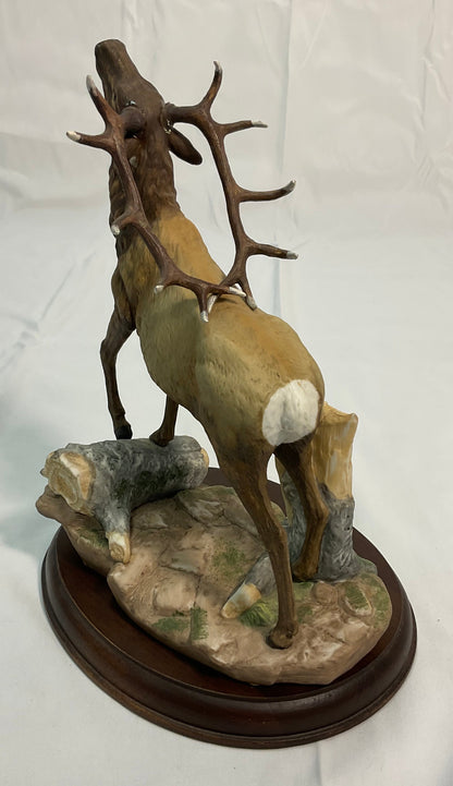 Wilderness Elk Signed Vintage 1993 Masterpiece Porcelain Homco Endangered Species Series