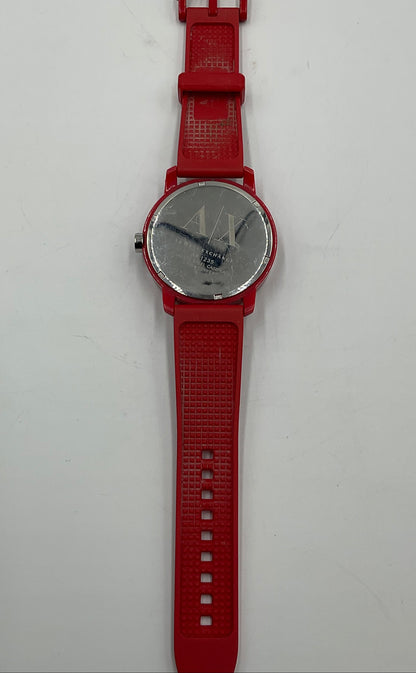 Armani Exchange AX Red Rubber Watch New Battery Working Condition