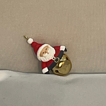 1996 Christmas Bells SANTA ~ #2 in Series ~ Hallmark Miniature Ornament