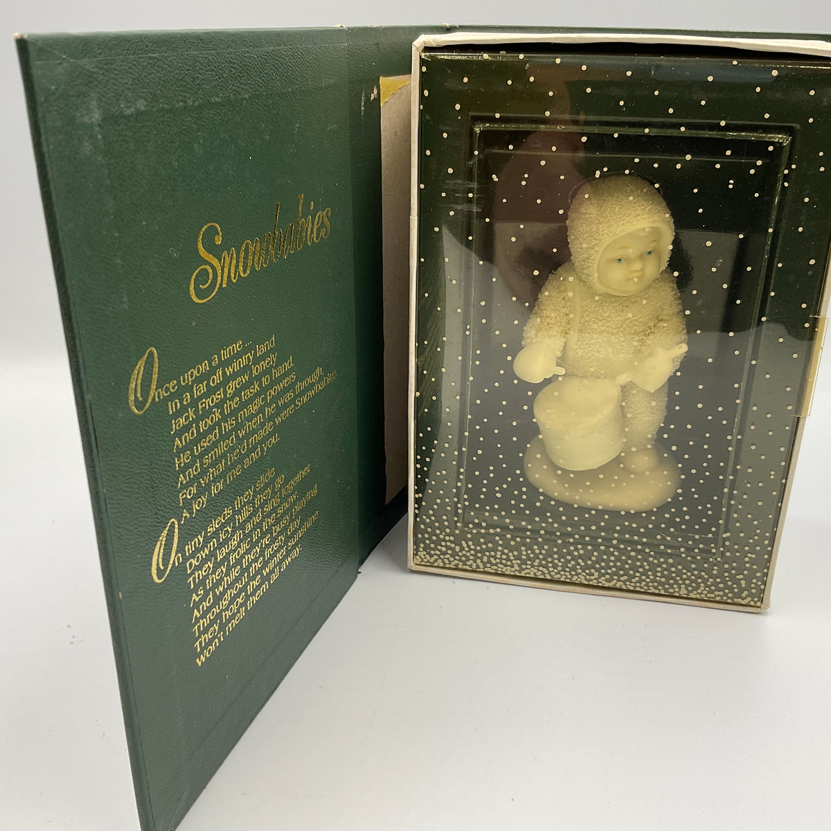 Department 56 Snowbabies Shall I Play for You Drummer Figurine Book Box 6820-9
