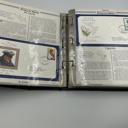 Official International Tributes to Princess Diana Stamp Album By Wayne A. Warnken