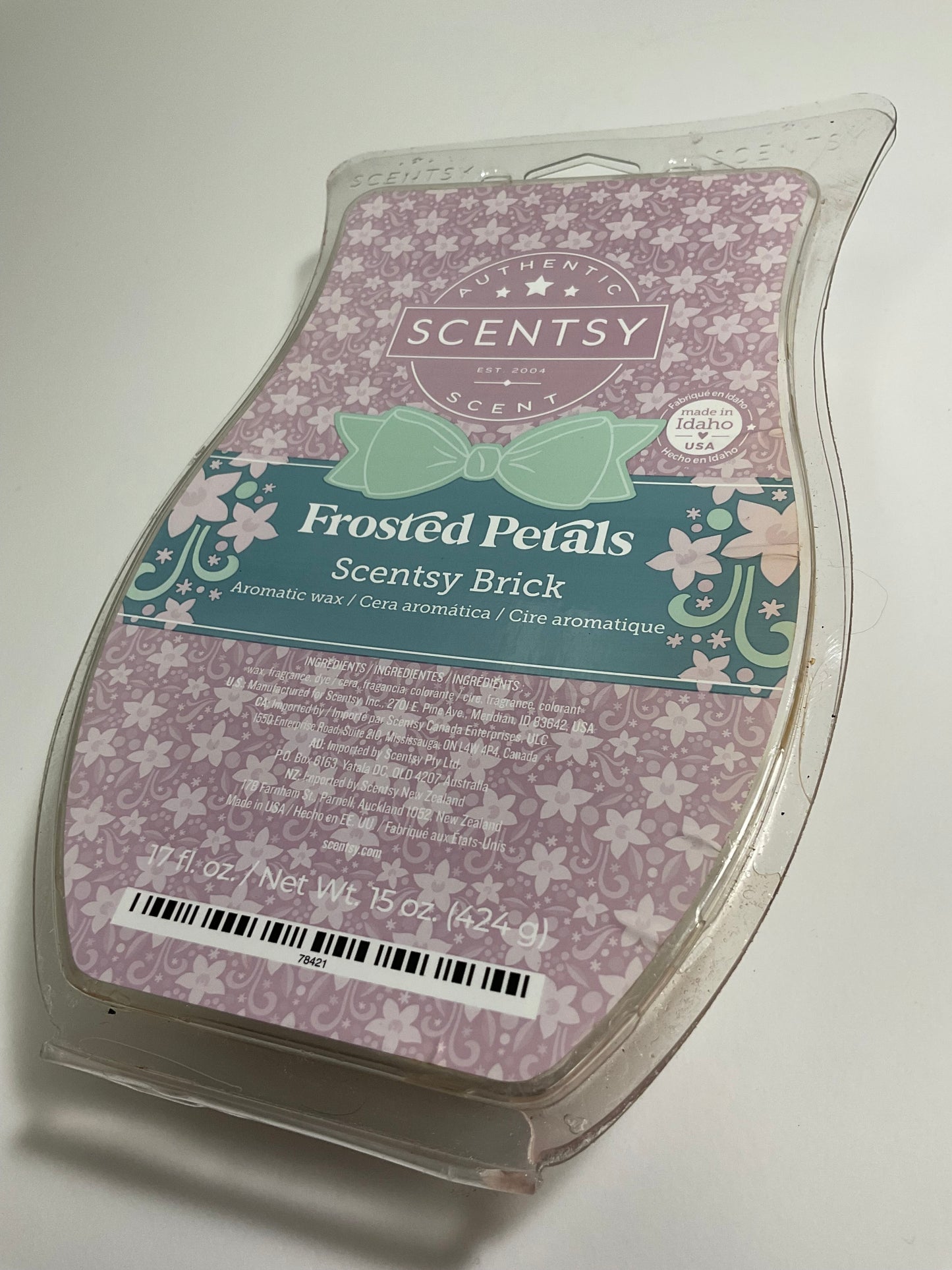 Scentsy Frosted Petals Giant Wax Melt Brick