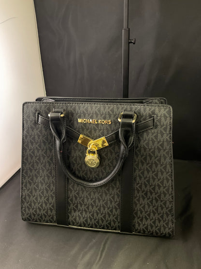 Michael Kors Black MK Design Handbag