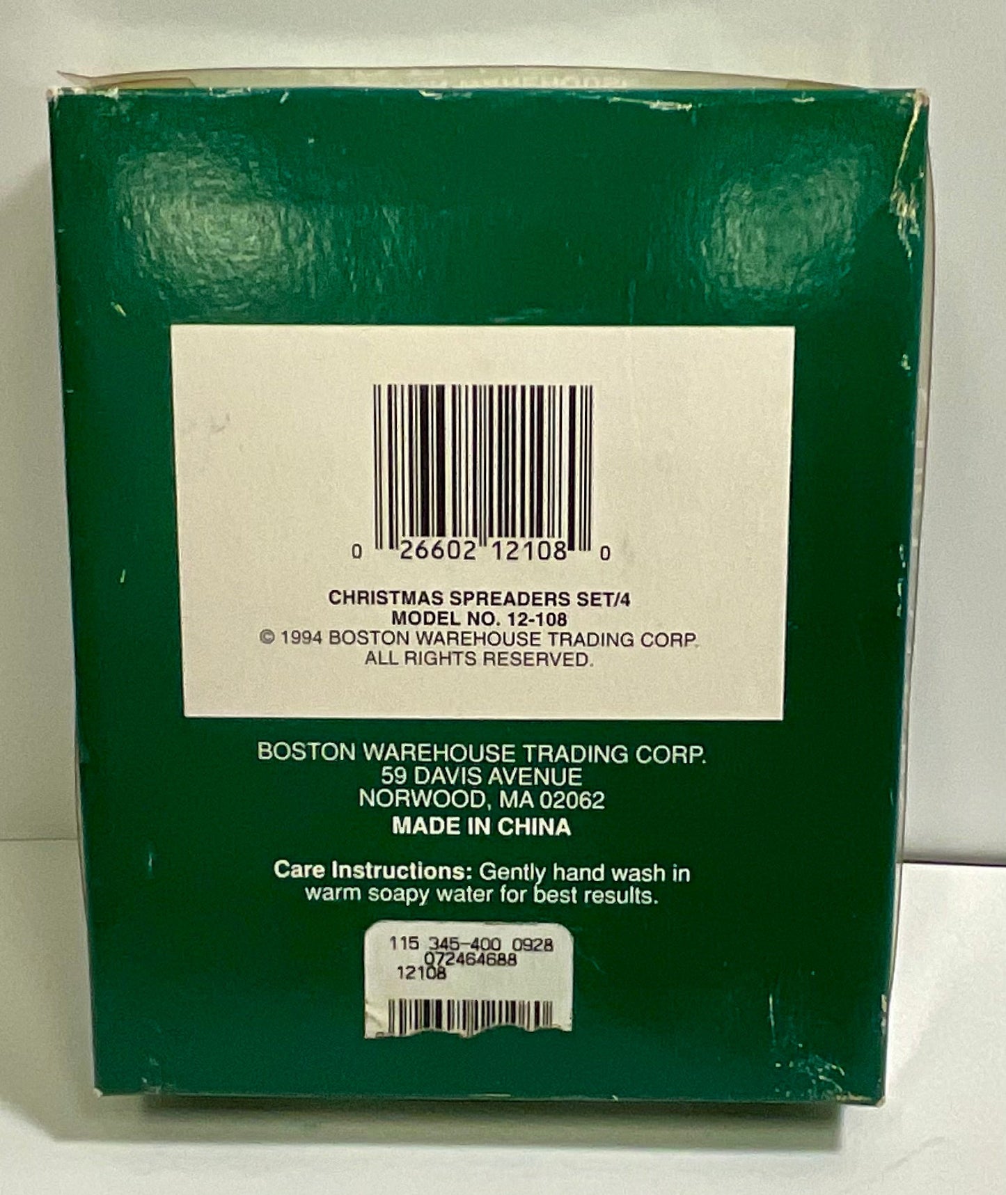 Boston Warehouse Set of 4 Christmas Serving Spreaders New in Original Box