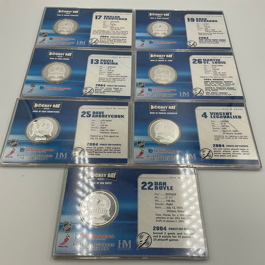 2004 Highland Mint Commemorative 7 Coin Set Tampa Bay Lightning