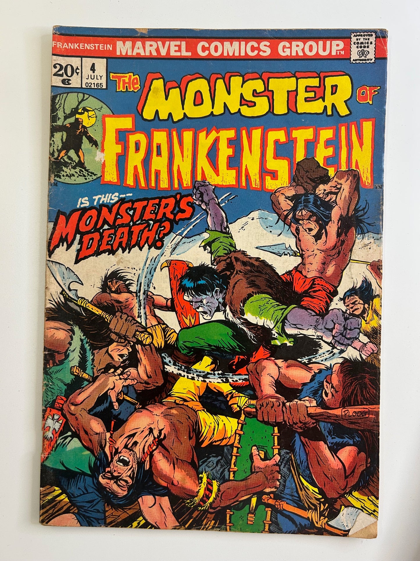 The Monster of Frankenstein Issue #4 Vintage 1973 Marvel Group Comic Book