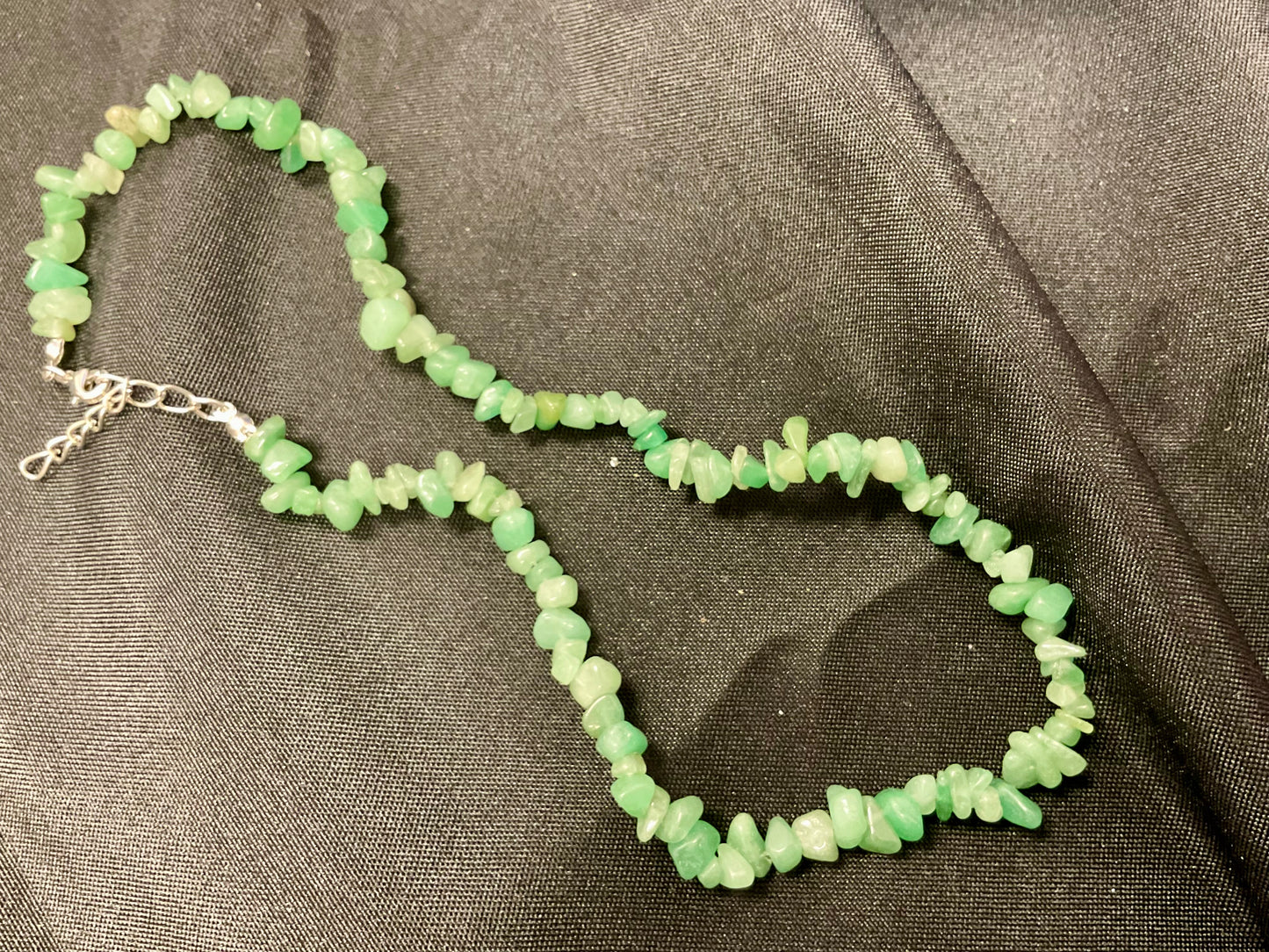 Green Gemstone Chip Necklace