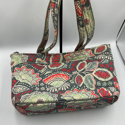 Vera Bradley Quilted cotton Tote Shoulder Bag Floral Paisley grey red