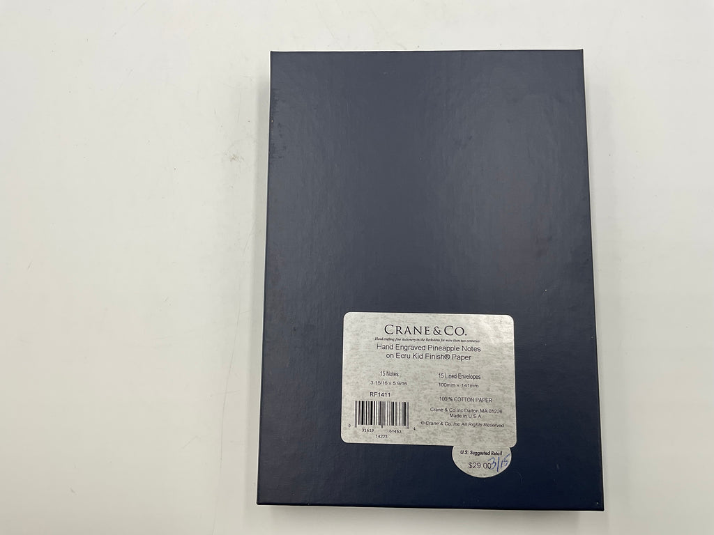 Crane & Co Dragonfly Hand Engraved Folded Notes Blue Lined Envelopes As-Is