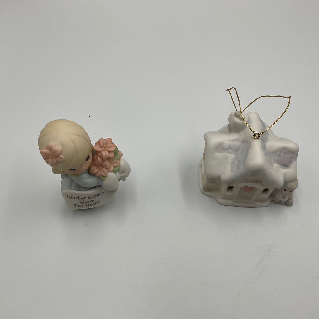 Precious Moments “Winter Wishes Warm The Heart” and “Dr.Sugar’s Office “Christmas Ornament