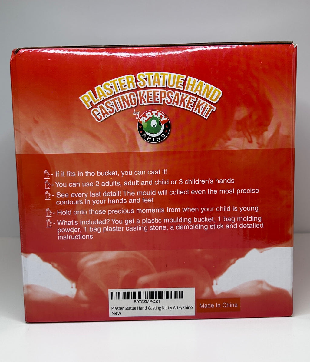 Plaster Statue Hand Casting Keepsake Kit by Artsy Rhino New in Box