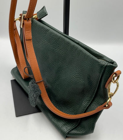 Valentina Italia Genuine Pebbled Leather Dark Forrest Green