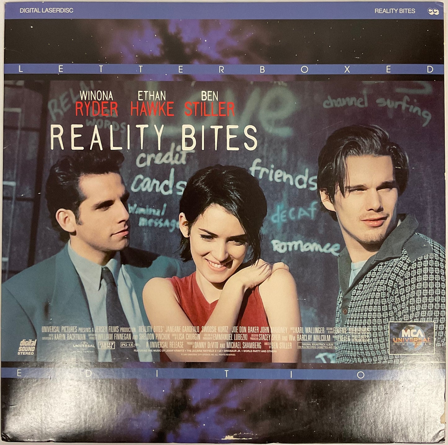 Reality Bites 1994 Universal Pictures Laser Disc Movie