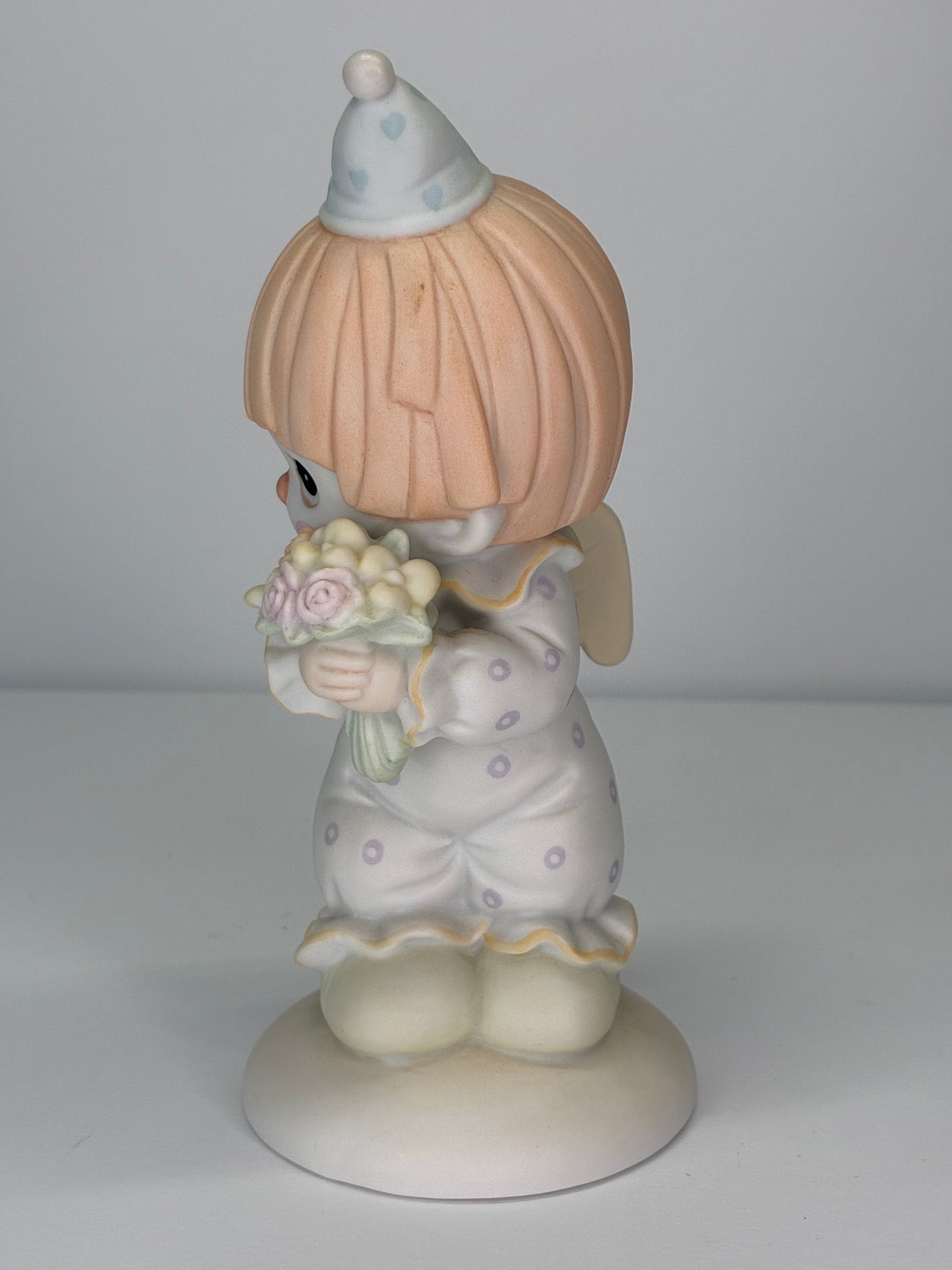 Precious Moments Vintage 1987 Happiness Divine Hand Painted Porcelain Collectible Figurine Original Box Mint