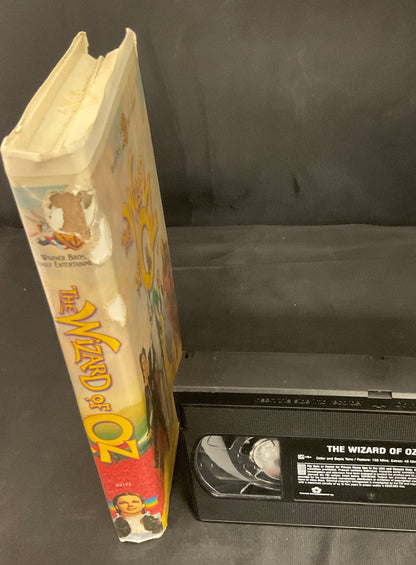 Warner Bros. The Wizard of Oz Vintage VHS Tape Case Damaged