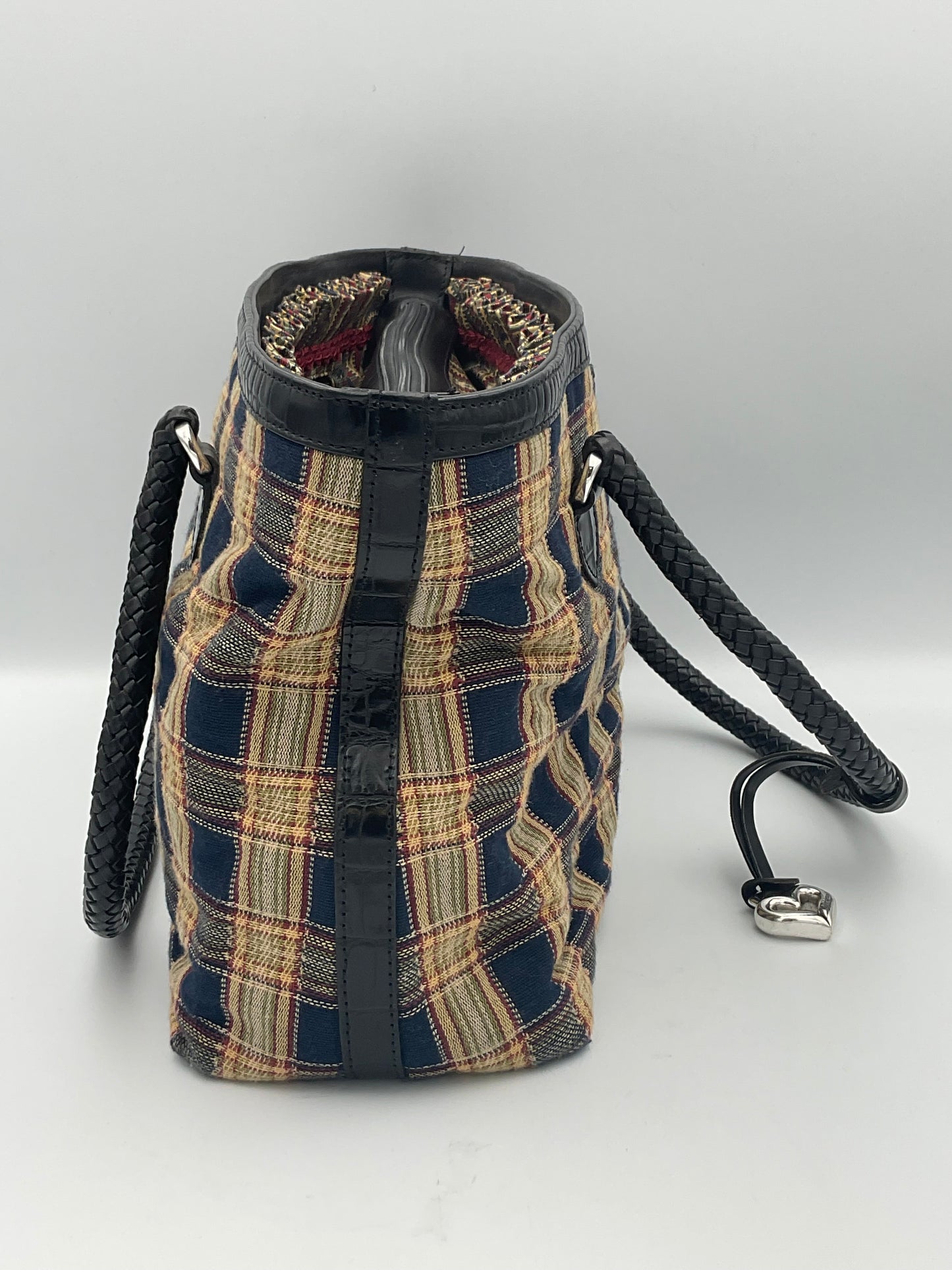 Brighton Blue and Cream Plaid  Tote Bag