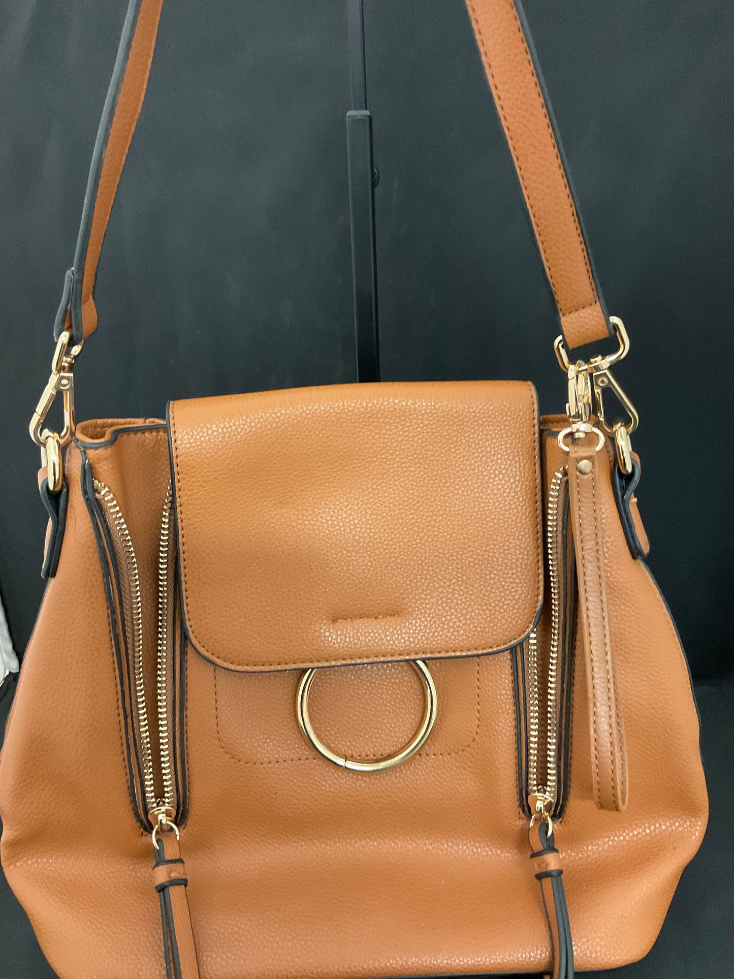 Be Cool Brown Leather Purse Shoulder Bag Handbag