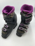 Nordica Next ST Women's Ski Boots Black Purple Flex Index 75-50 Size 23.5 Sole 274mm 4-Buckle