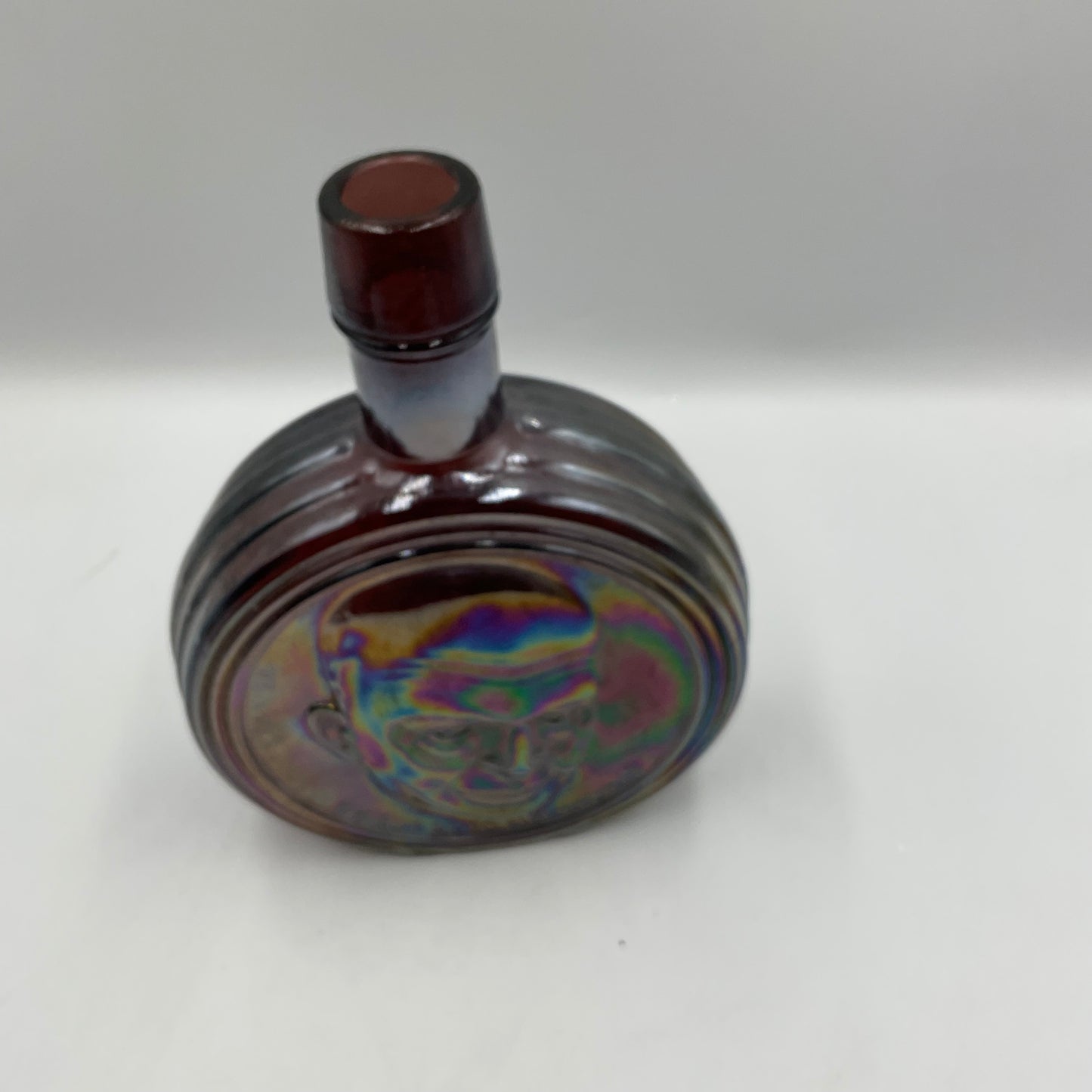 Vintage Wheaton Purple Carnival Glass Bottle