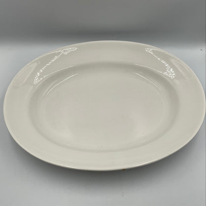 Blanc De Blanc White Ceramic Collection 18 Inch Oval Platter