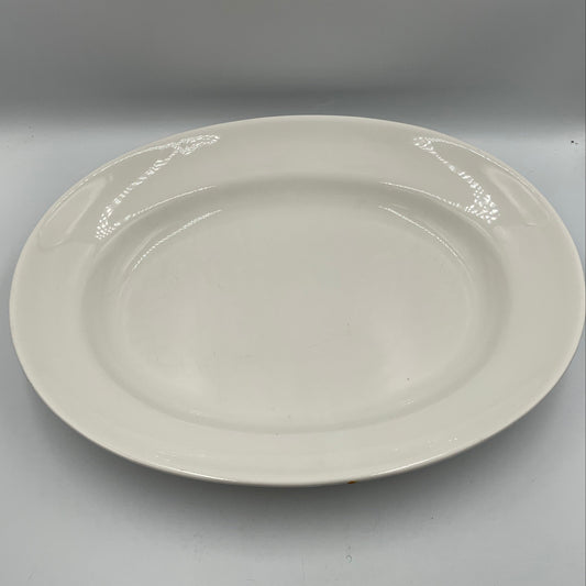 Blanc De Blanc White Ceramic Collection 18 Inch Oval Platter