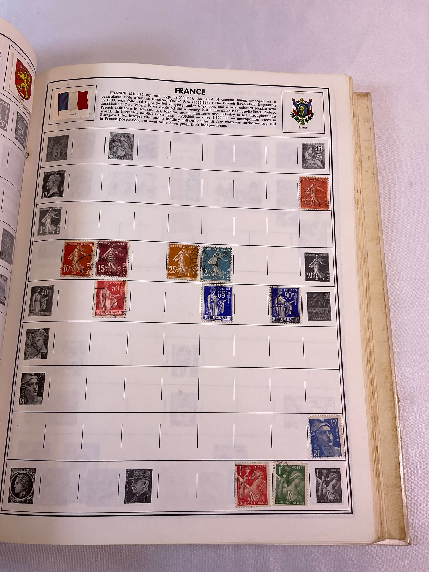 Traveler Stamp Album for International Postage Stamp Collectors Partially Full Incomplete