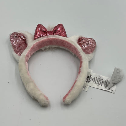 Disney Marie Cat Ear Headband with Pink Sequin Bow