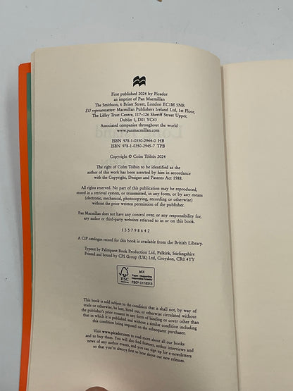 Colm Toibin Long Island Signed Hardcover Book First Edition 2024 Sequel to Brooklyn