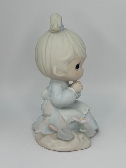 Precious Moments Vintage 1992 Sowing the Seeds of Love Hand Painted Porcelain Collectible Figurine Original Box Mint