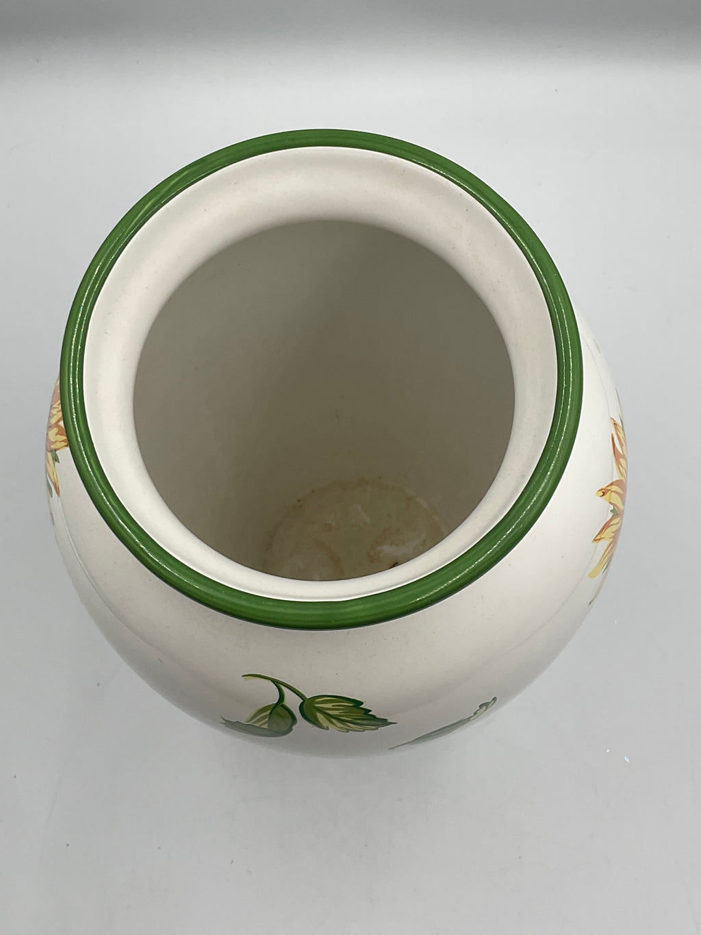 Tiffany & Co Tiffany Petals Ceramic Vase 1998 Sunflower 11" Chip On Base