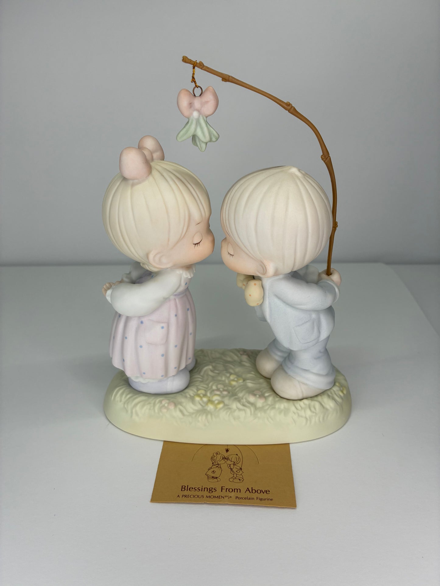 Precious Moments Vintage 1990 Blessings From Above Hand Painted Porcelain Collectible Figurine Original Box