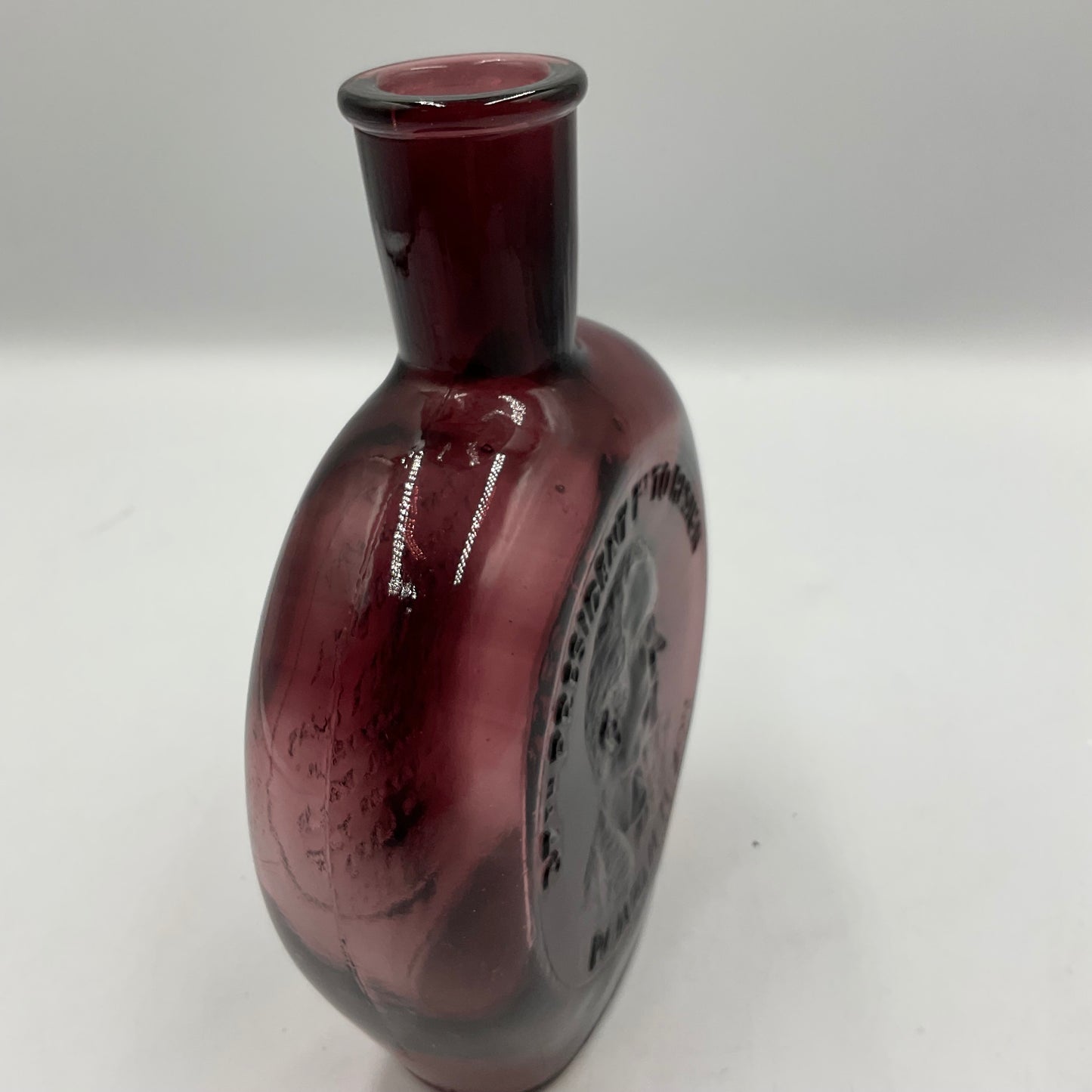 Vintage Wheaton Amethyst Carnival Glass Bottle