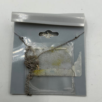 Swarovski Crystal Elements Sterling Silver Dolphin Pendant Necklace