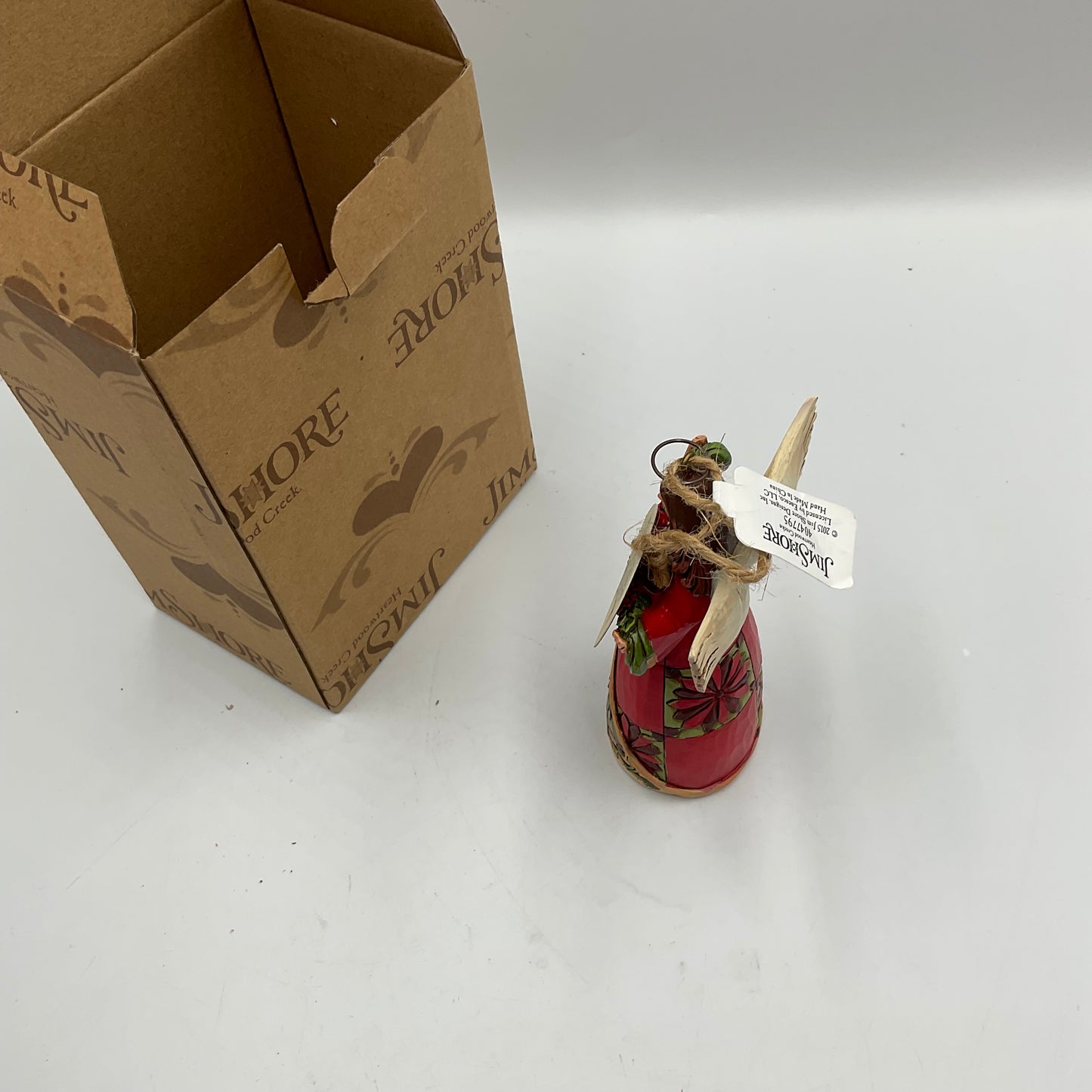 Jim Shore Poinsettia Angel Hanging Ornament