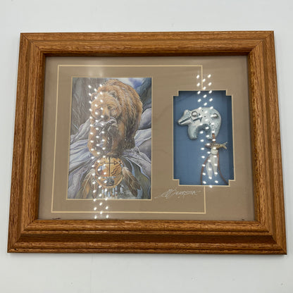 Bear Clan Framed Mixed Media Art Piece by Jody Bergsma