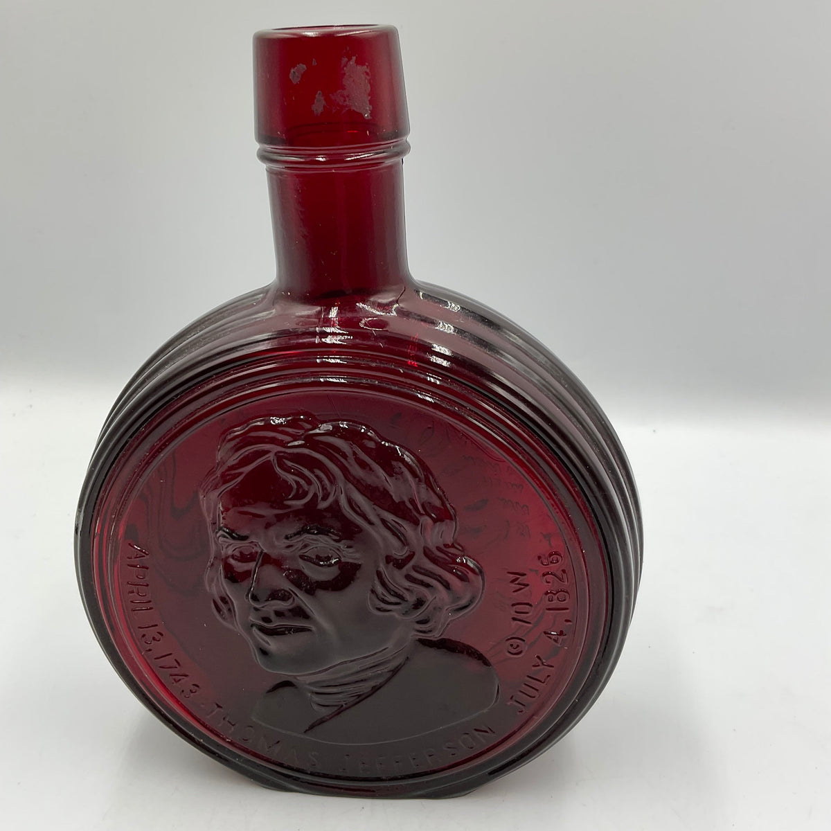 Vintage Wheaton Ruby Red Glass Bottle